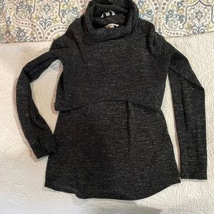 Cabi fleece tank with cowl neck cropped sweater